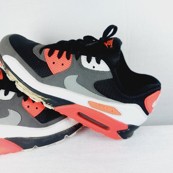 Nike Air Max 90 OG Men\'s Reverse Infrared Leather Lace-Up Sneaker Shoes Size 12 main image 5